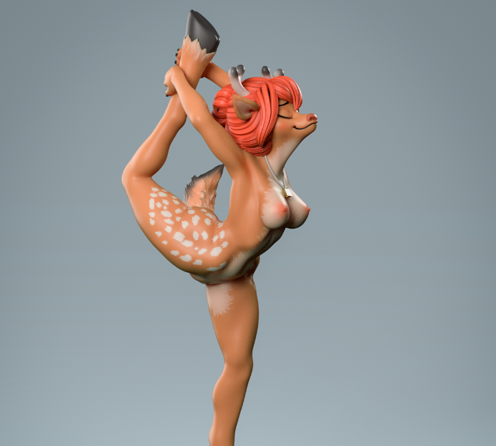 Dana Deer Statue | Original Fan Art by Anyonensfw SFW,NSFW,Futa 3d printed,3d printed statue,nsfw statue,futa statue,furry statue,Dana Deer Statue