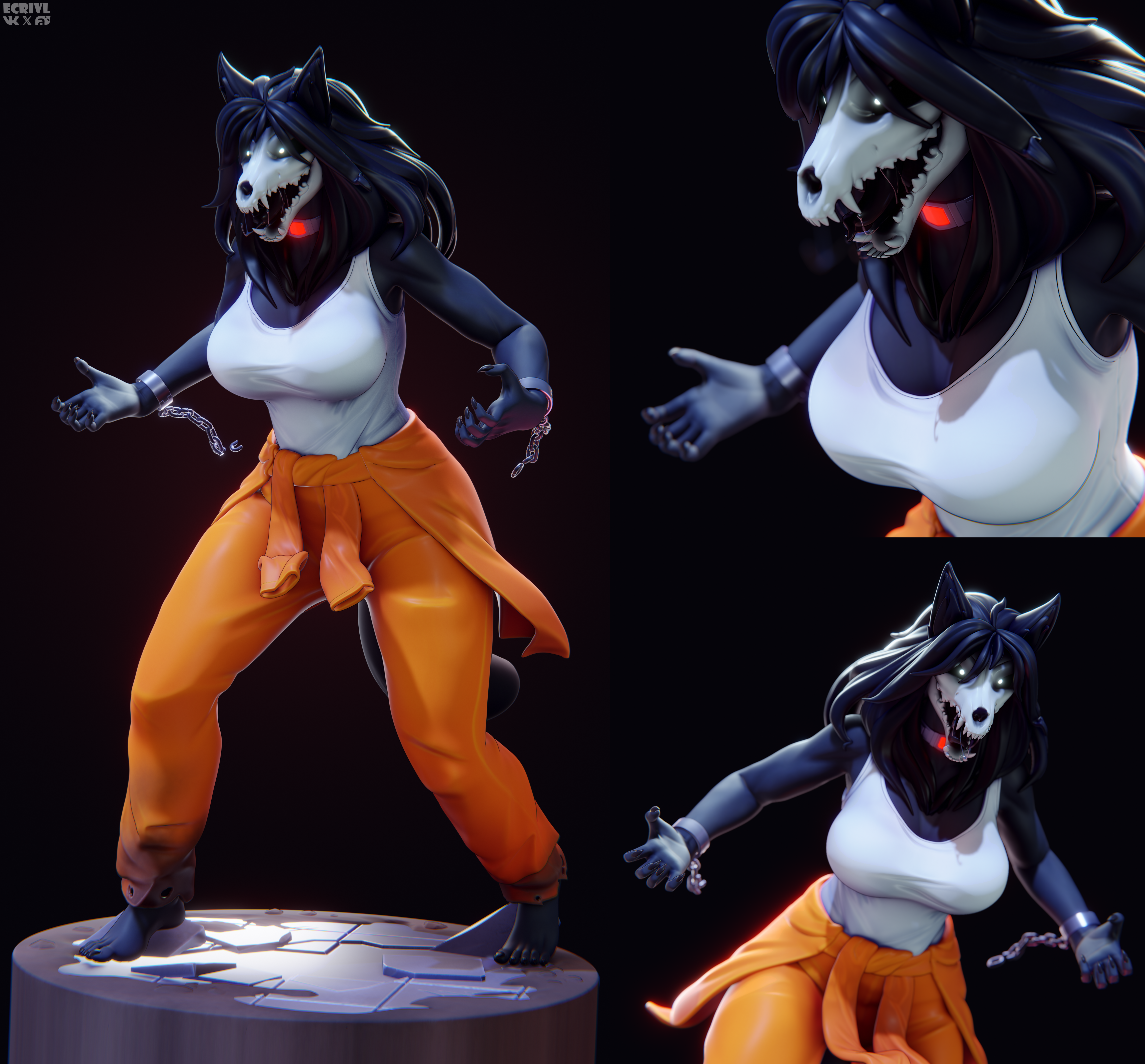 Mal0 Statue | SCP Fan Art by Evil Crivl SFW,NSFW 3d printed,3d printed statue,3d printed figure,furry figure,Mal0 Statue,scp figure