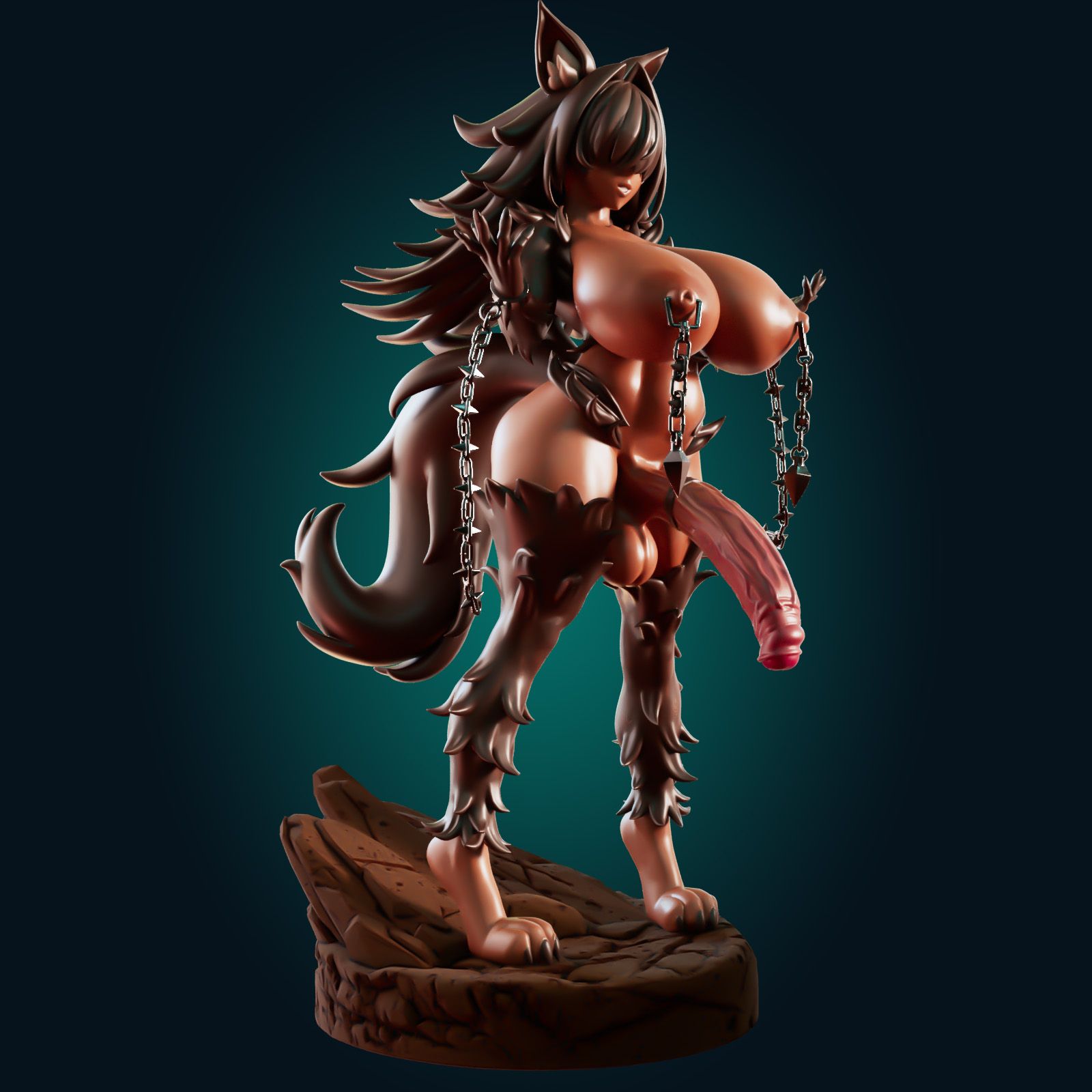 Werewolf Muscle Mommy Statue | Monster Girl Fan Art by Officer Rhu SFW,NSFW,Futa 3d printed statue,3d printed,3d printed figure,Werewolf Muscle Mommy Statue,Monster Girl Statue,futa statue,futa figurines,futanari figurines,futanari statue,nsfw statue,furry statue
