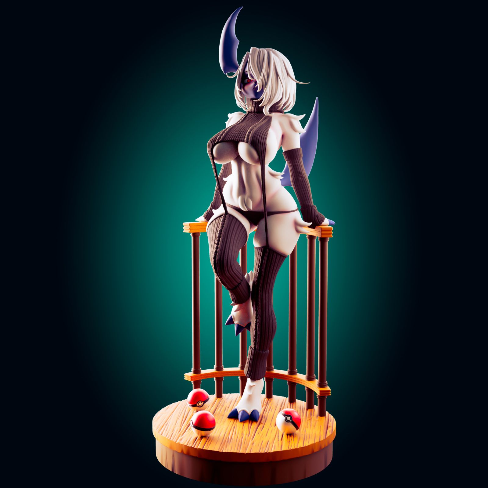 Absol Statue | Pokémon Fan Art by Officer Rhu SFW,NSFW,Futa 3d printed,Absol statue,futa statue,pokemon statue,furry statue,nsfw statue