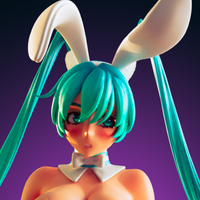 Hatsune Miku Bunny Girl Statue | Vocaloid Fanart von Officer Rhu SFW,NSFW,Futa 3d printed,Hatsune Miku Bunny Girl statue,futa statue,Vocaloid statue,furry statue,nsfw statue,futa figurines,futanari figurines,futanari statue