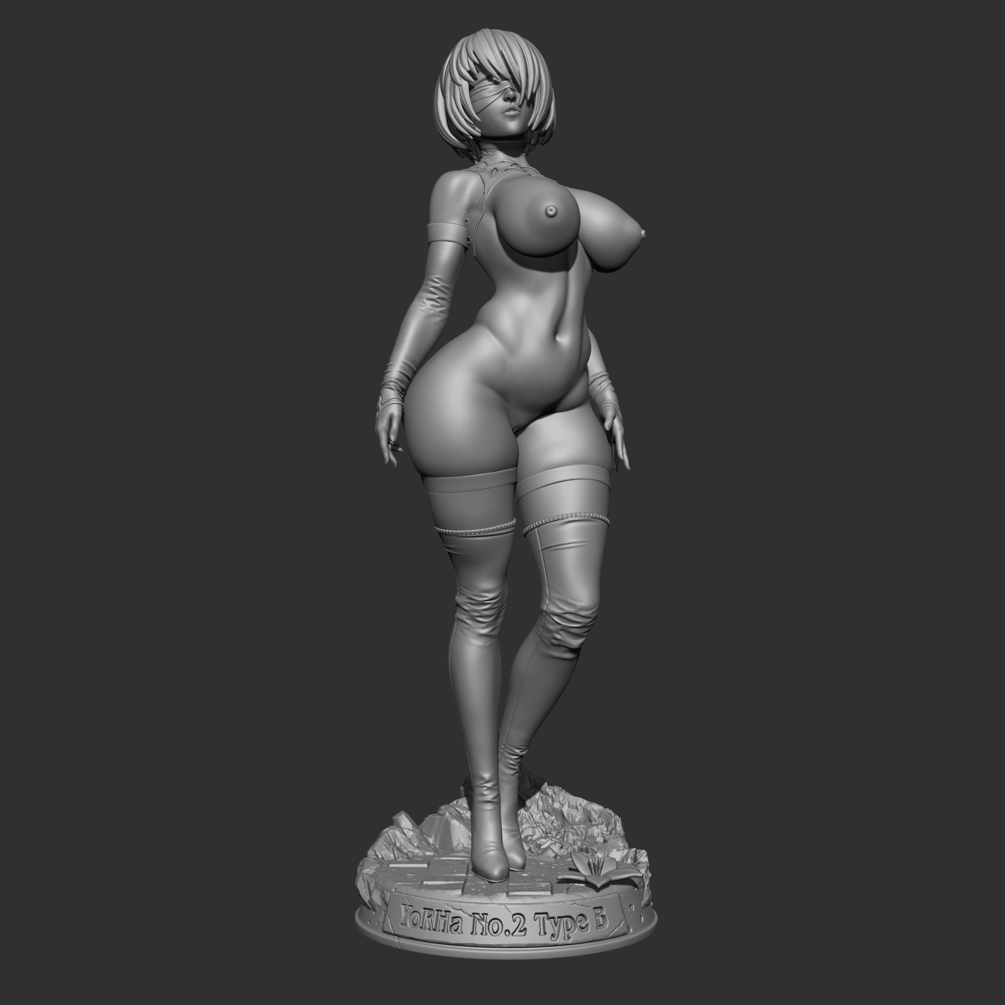 2B NieR Statue | NieR: Automata Fan Art by Officer Rhu SFW,NSFW,Futa 3d printed statue,3d printed,nsfw statue,futa statue,2b statue,Nier Automata statue