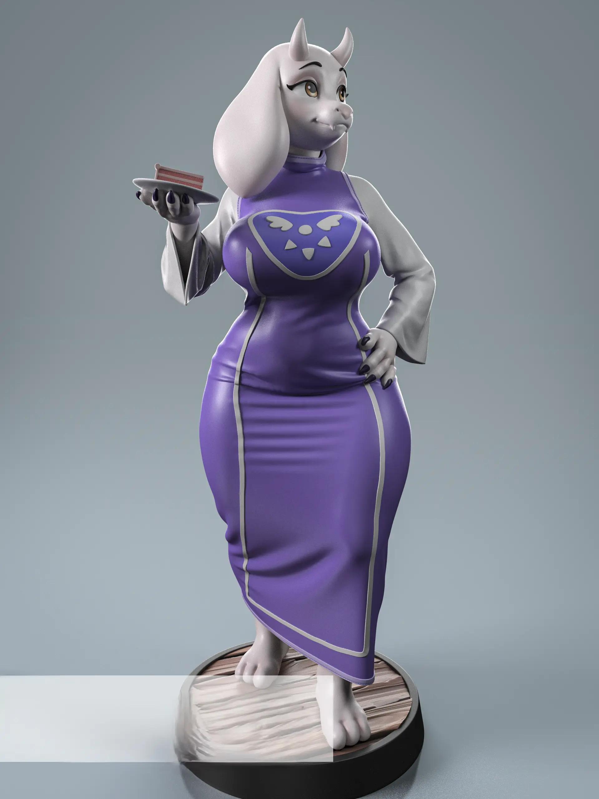 Toriel Goat Statue | Undertale Fan Art by Anyonensfw SFW,NSFW 3d printed,3d printed statue,nsfw statue,Toriel Goat Statue,Undertale Statue