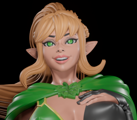 Elf Archer Statue | Original Fan Art by Digital Dark SFW,NSFW,Futa 3d printed statue,3d printed,nsfw statue,futa statue,3d printed figure,Elf Archer Statue