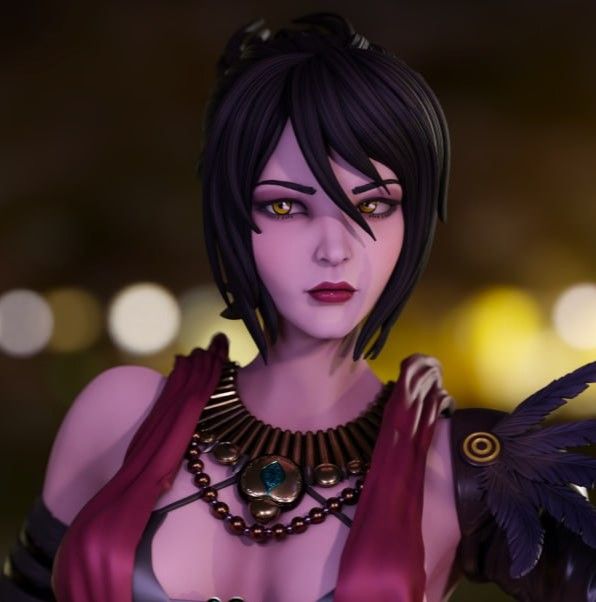 Morrigan Statue | Dragon Age Fan Art by Momoji3d SFW,NSFW 3d printed,3d printed statue,nsfw statue,Morrigan statue,Dragon Age statue