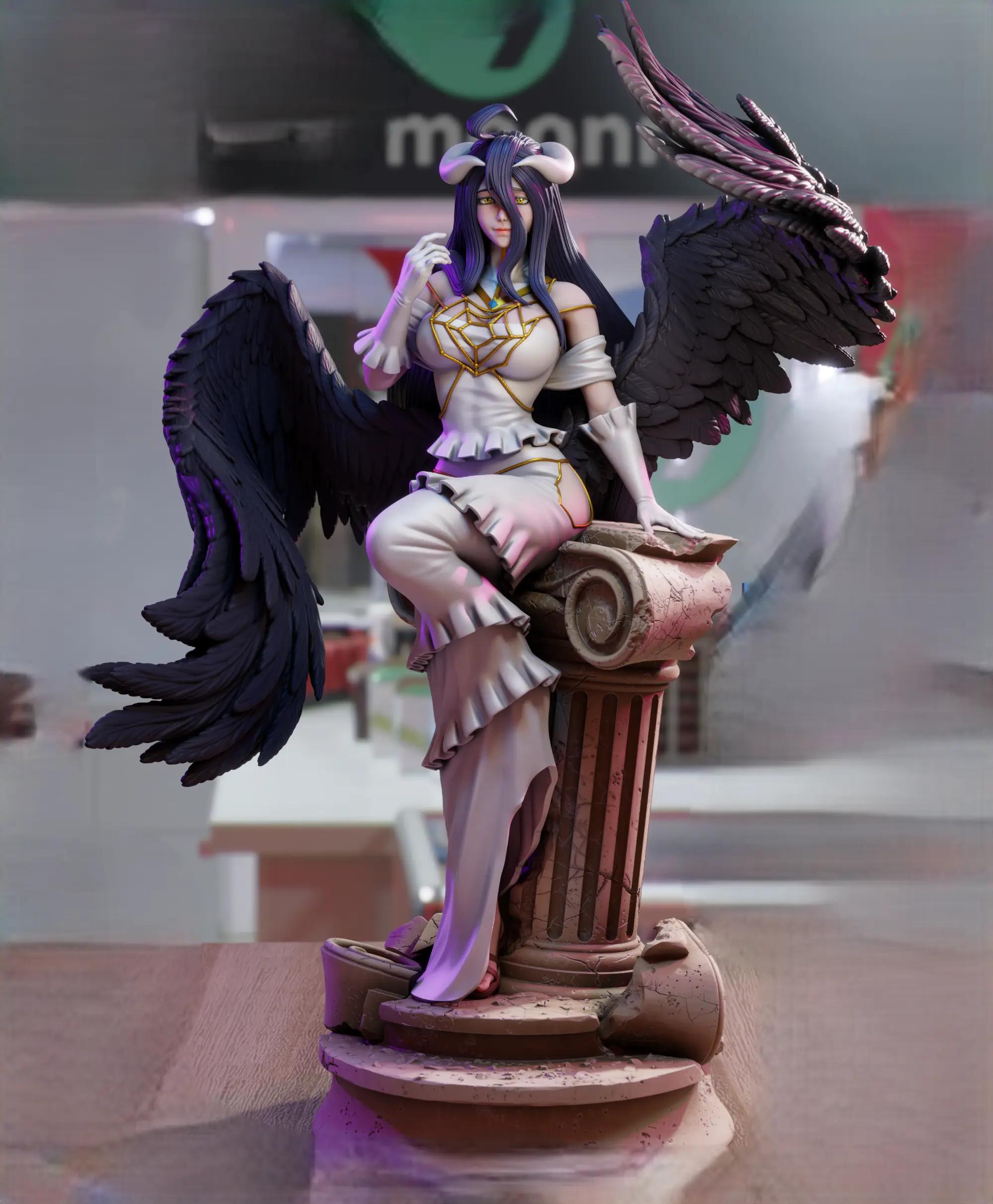 Albedo Statue | Overlord Fan Art by 3Dmoonn SFW 3d printed,3d printed statue,Albedo Statue,Overlord statue