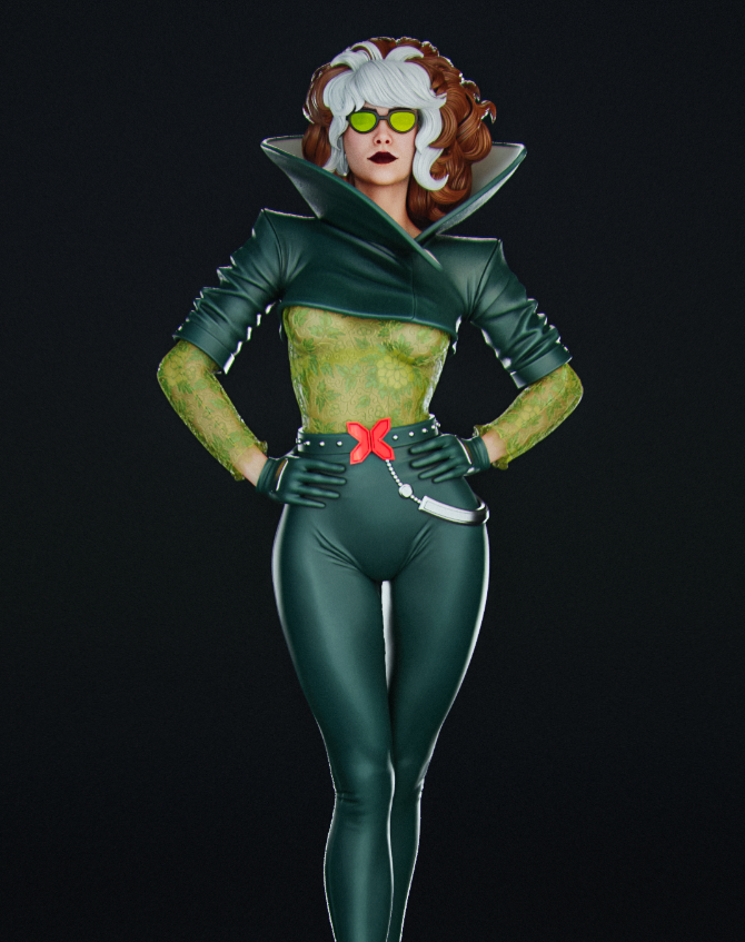 Rogue Hellfire Gala Statue | Marvel Fan Art by Abe3D SFW 3d printed statue,sfw statue,Rogue Hellfire Gala Statue,3d printed figure,3d printed,marvel statue