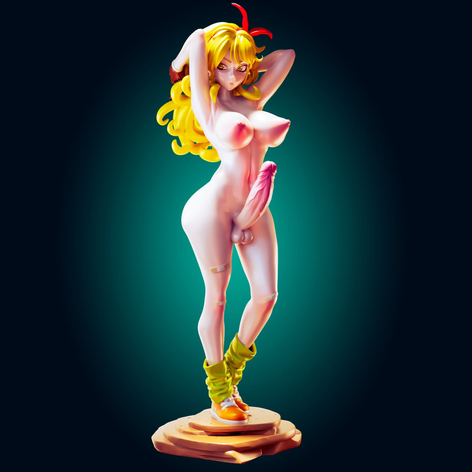 Launch Statue | Dragon Ball Fan Art by Officer Rhu SFW,NSFW,Futa 3d printed statue,3d printed,nsfw statue,Launch Statue,Dragon Ball Statue,futa statue