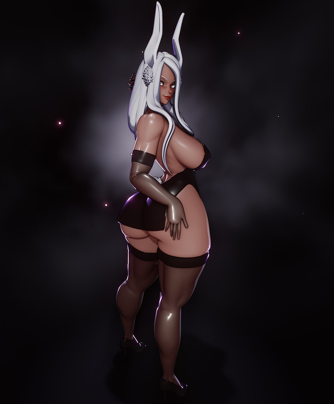 Short Dress Mirko Statue | My Hero Academia Fan Art by Rushzilla SFW,NSFW 3d printed statue,3d printed,3d printed figure,my hero academia Statue,Mirko Statue,nsfw statue