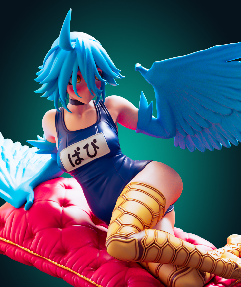 Papi Harpy Girl Furry Statue | Monster Girl Fan Art by Officer Rhu SFW,NSFW,Futa 3d printed statue,3d printed,3d printed figure,Papi Harpy Girl Statue,Monster Girl Statue,futa statue,nsfw statue,furry statue