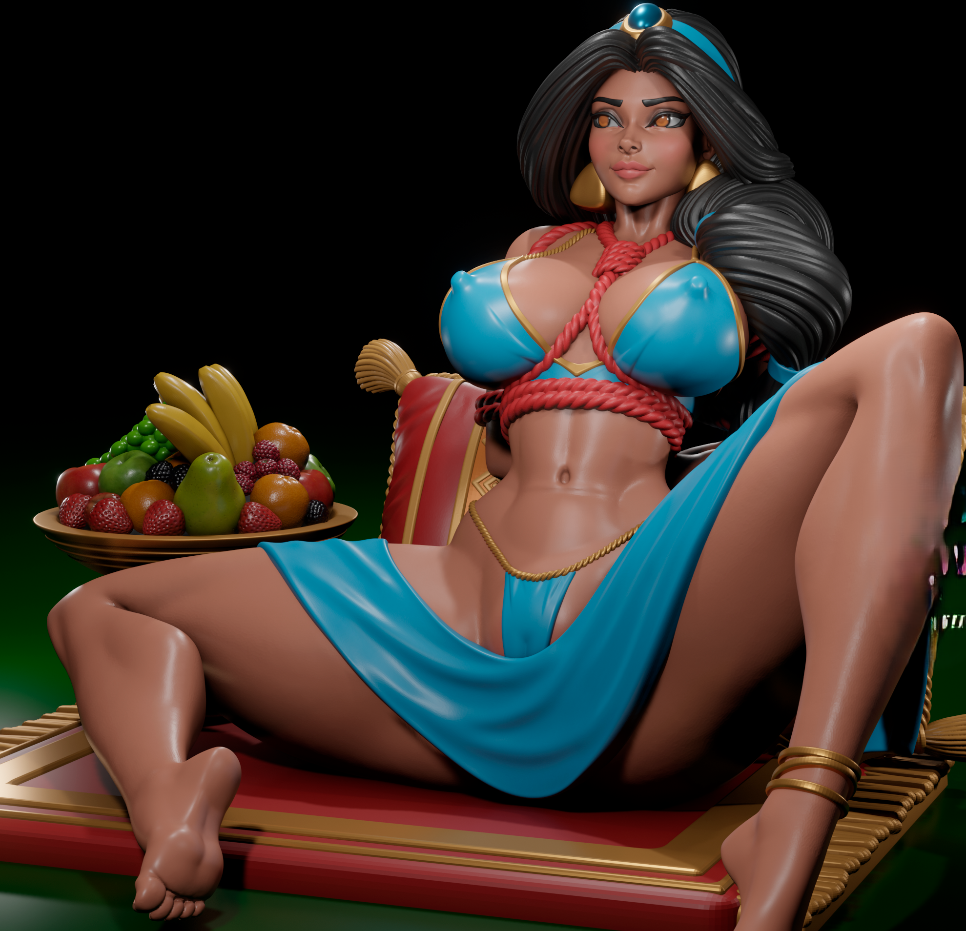 Jasmine Statue | Alladin Fan Art by Digital Dark SFW,NSFW,Futa 3d printed statue,3d printed,nsfw statue,3d printed figure,futa statue,Jasmine Statue,Alladin