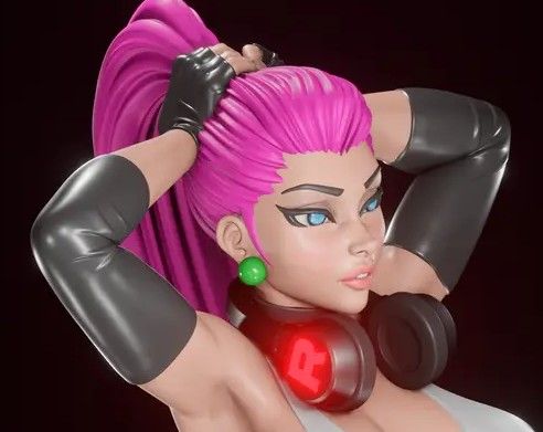 Jessie and Meowth Statue | Pokémon Fan Art by Digital Dark SFW,NSFW,Futa null