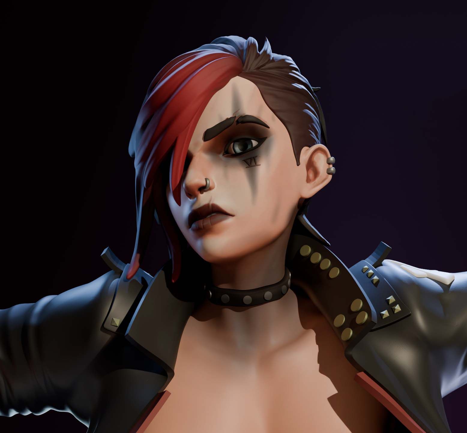 Vi Statue | Arcane Fan Art by FunserviceSTL SFW,NSFW 3d printed statue,nsfw statue,Arcane statue,Vi Statue,3d printed figure,3d printed