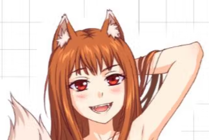 Holo V2 NSFW Sticker | Spice and Wolf Vinyl Sticker NSFW furry sticker,Holo sticker,spice and wolf ,stickers,nsfw sticker