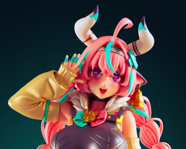 Statue Varesa Cowgirl | Genshin Impact Fan art par Officer Rhu SFW,NSFW 3d printed statue,3d printed,3d printed figure,Varesa Cowgirl Statue,Genshin Impact Statue,furry statue
