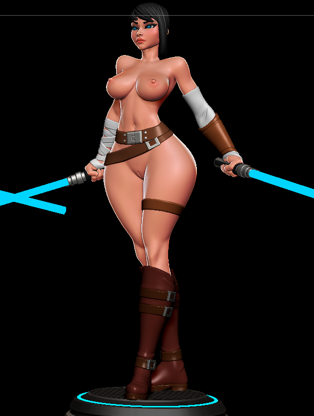 Jedi Girl Statue | Star Wars Fan Art by Digital Dark SFW,NSFW 3d printed statue,3d printed,nsfw statue,3d printed figure,Jedi Girl Statue,Star Wars