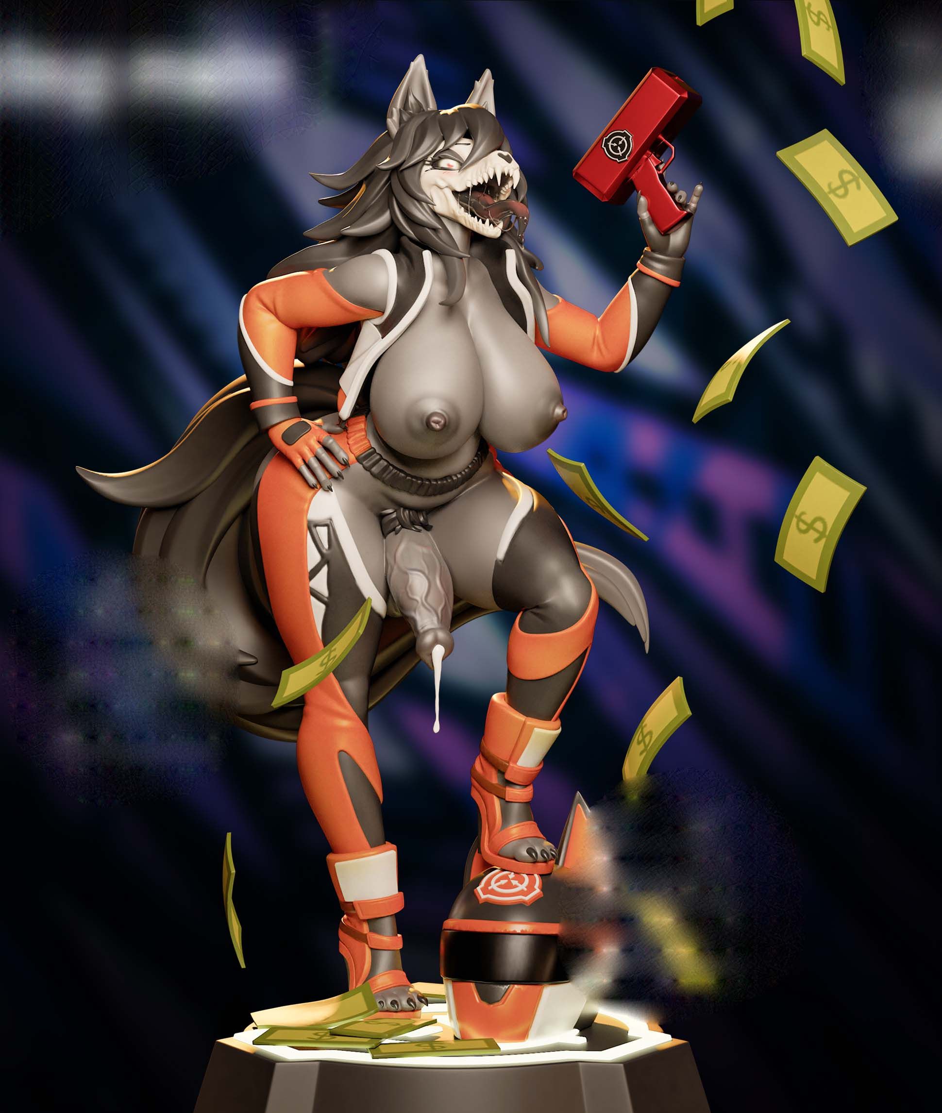 Racing Mal0 Furry Statue | SCP Fan Art by Onagaba SFW,NSFW,Futa 3d printed statue,3d printed,3d printed figure,Mal0 Statue,SCP Statue,futa statue,futa figurines,futanari figurines,futanari statue,nsfw statue,furry statue