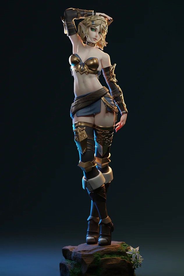 Zelda Statue | The Legend of Zelda Fan Art by E.S Monster SFW,NSFW 3d printed,3d printed statue,Lara Croft Statue ,nsfw statue,Tomb Raider statue