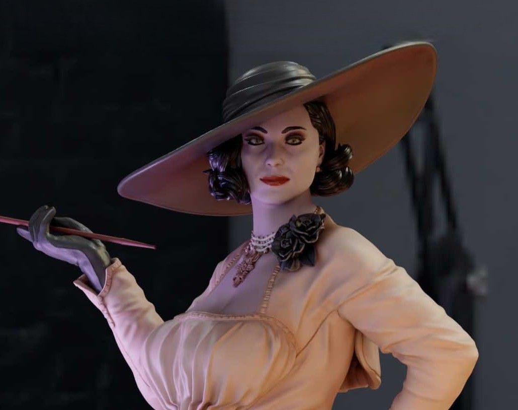 Lady Dimitrescu Statue | Resident Evil Fan Art by TrickorTreat3D SFW,NSFW 3d printed,3d printed statue,Lady Dimitrescu statue,Resident Evil statue,nsfw statue