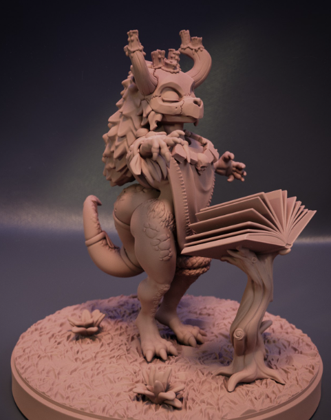 Moon Forest Witch Kobold Miniature | DnD Fan Art by Jigglystix SFW,NSFW 3d printed,miniature,dnd miniature,Moon Forest Witch Kobold,3d printed miniature,nsfw miniature