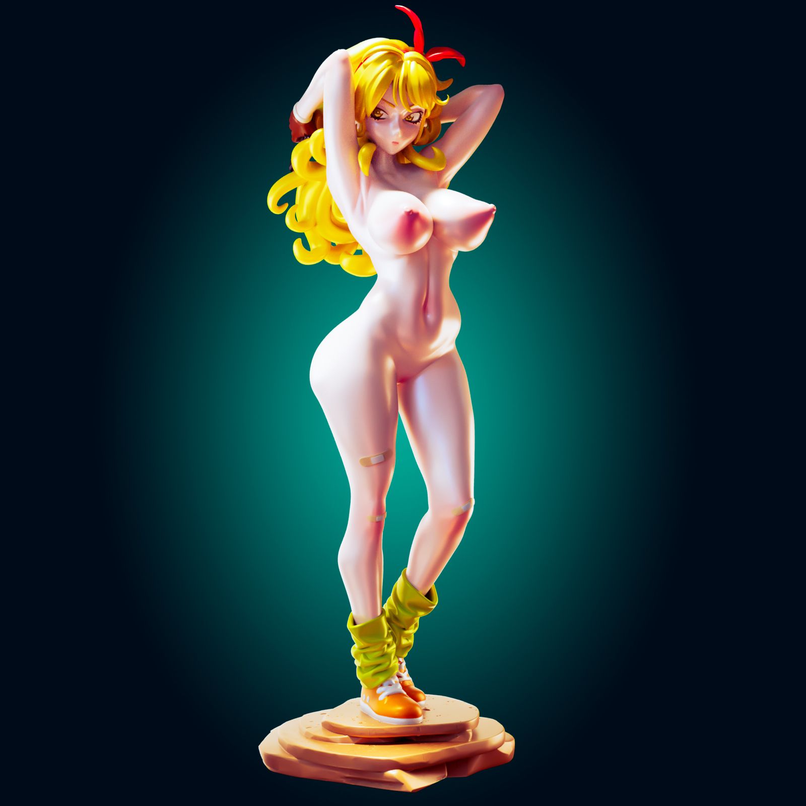 Launch Statue | Dragon Ball Fan Art by Officer Rhu SFW,NSFW,Futa 3d printed statue,3d printed,nsfw statue,Launch Statue,Dragon Ball Statue,futa statue