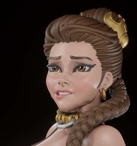 Leia Statue | Star Wars Fan Art by Digital Dark SFW,NSFW,Futa 3d printed statue,3d printed,nsfw statue,futa statue,Leia Statue,Star Wars Statue