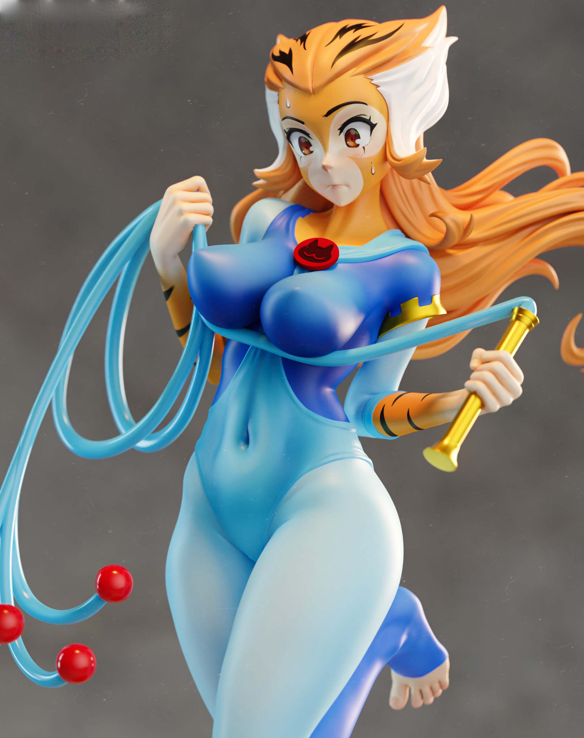 Tygra Girl Furry Statue | ThunderCats Fan Art by Gatsu SFW,NSFW 3d printed statue,3d printed,nsfw statue,Tygra Girl Statue,ThunderCats Statue,furry statue