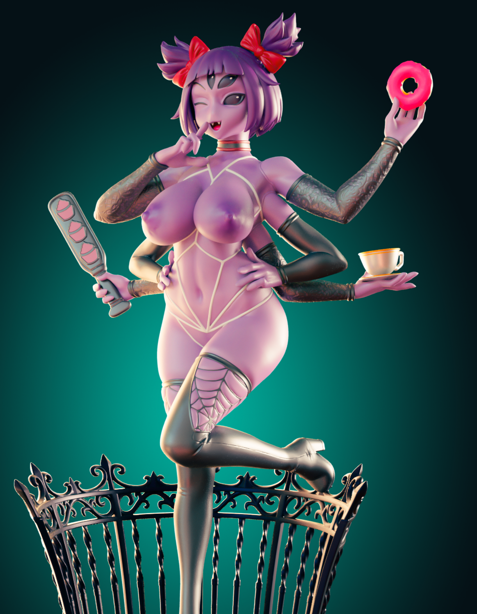 Estatua Muffet Spider Girl Furry | Monster Girl Fan art por Officer Rhu SFW,NSFW,Futa 3d printed statue,3d printed,3d printed figure,Muffet Spider Girl Statue,Monster Girl Statue,futa statue,nsfw statue,furry statue