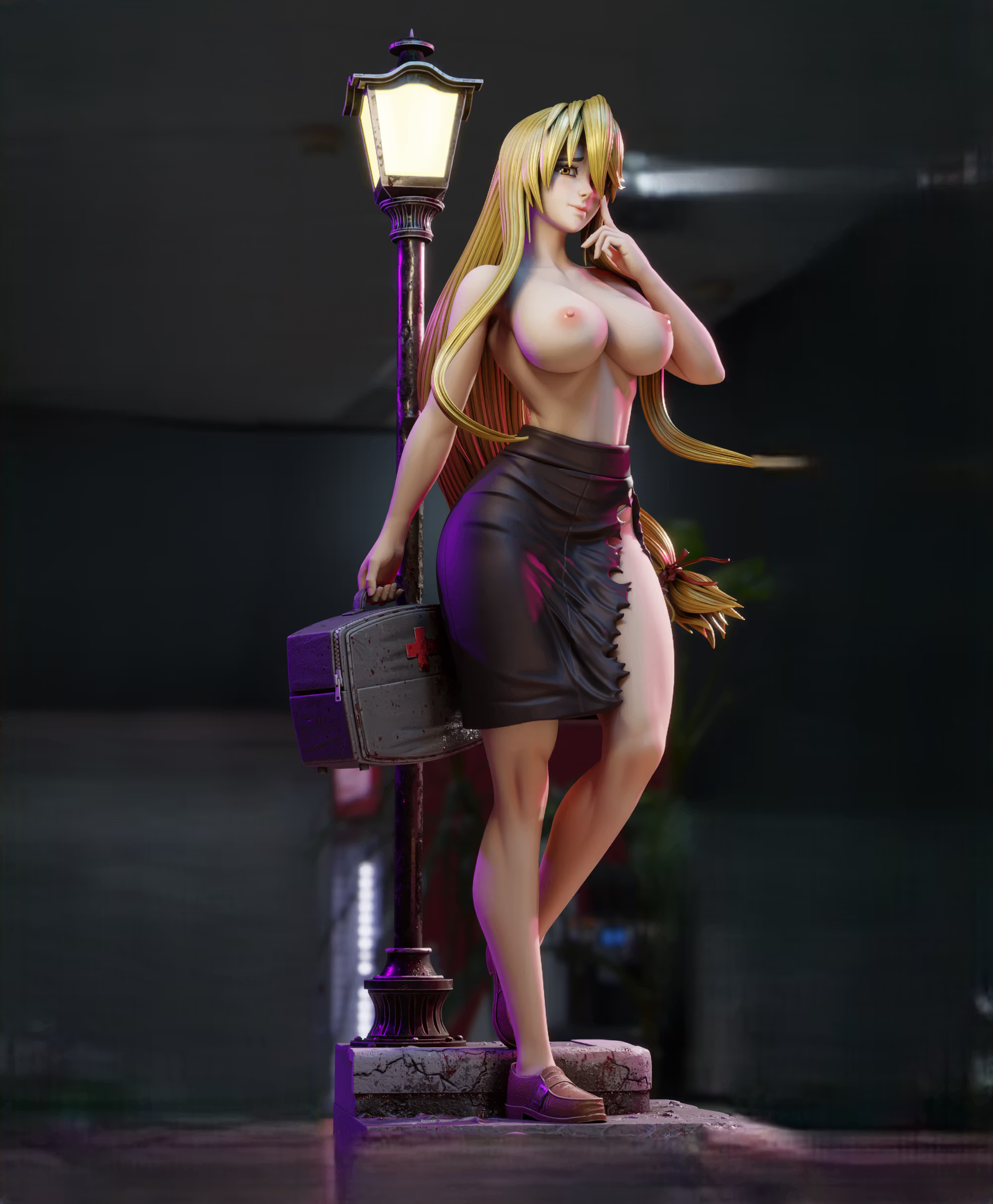 Shizuka Marikawa Statue | Highschool of the Dead Fan Art by 3Dmoonn SFW,NSFW 3d printed,3d printed statue,Shizuka Marikawa Statue,Highschool of the Dead statue,nsfw statue
