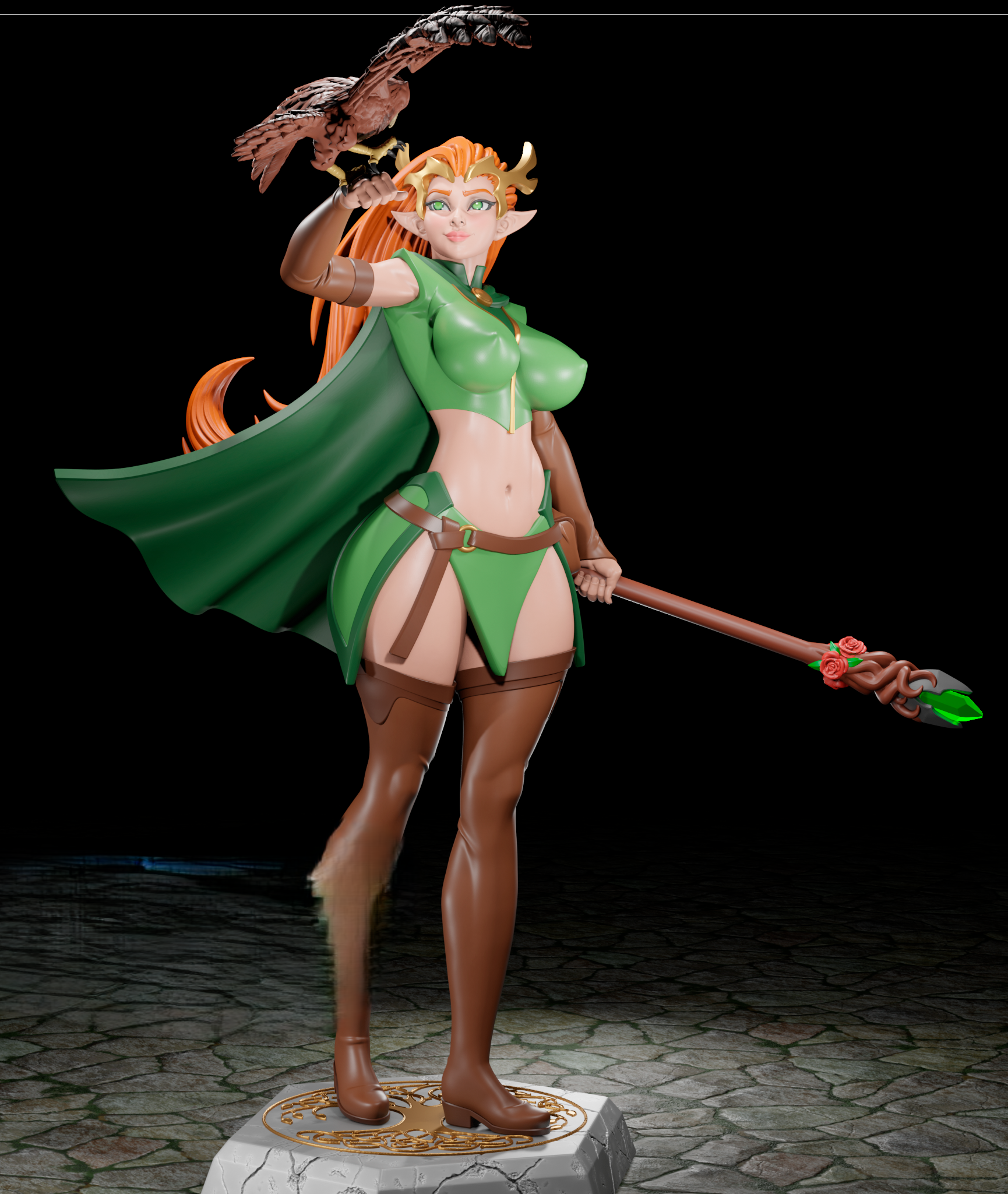 Keyleth Statue | Vox Machina Fan Art by Digital Dark SFW,NSFW,Futa 3d printed statue,3d printed,nsfw statue,futa statue,Keyleth Statue,Vox Machina Statue