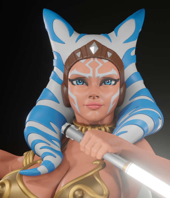 Ahsoka Statue | Star Wars Fan Art by Digital Dark SFW,NSFW,Futa 3d printed statue,3d printed,nsfw statue,3d printed figure,Ahsoka Statue,Star Wars