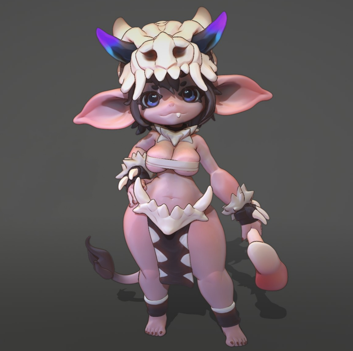 Bone Goblin Miniature | DnD Fan Art by Braddaemons SFW 3d printed,goblin miniature,3d printed miniature,sfw miniature,Bone Goblin