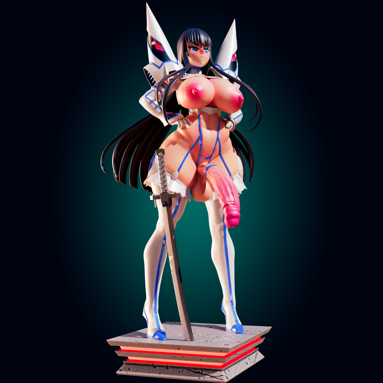 Satsuki Kiryuin Mommy Statue | Kill La Kill Fan Art by Officer Rhu SFW,NSFW,Futa 3d printed statue,3d printed,nsfw statue,futa statue,futa figurines,futanari figurines,futanari statue,Satsuki Kiryuin Statue,Kill La Kill Statue