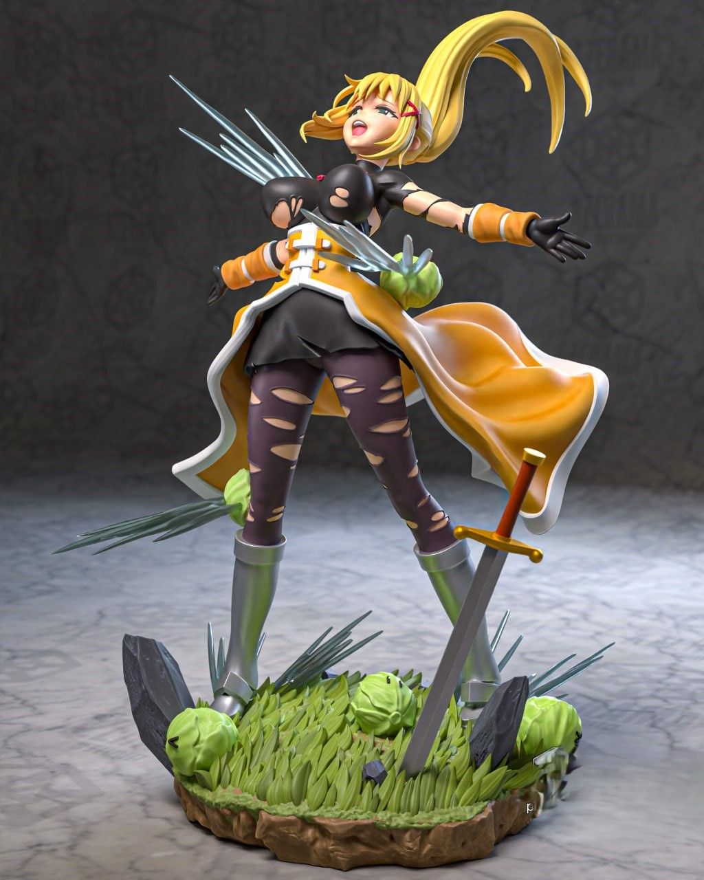 Darkness Statue | Konosuba Fan Art by Azerama SFW,NSFW 3d printed,3d printed statue,nsfw statue,Aqua statue,Konosuba statue