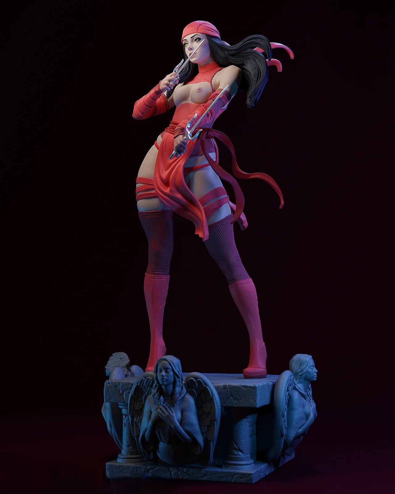 Elektra Statue | Marvel Fan Art by E.S Monster SFW,NSFW 3d printed,3d printed statue,Elektra Statue ,nsfw statue,Marvel statue 