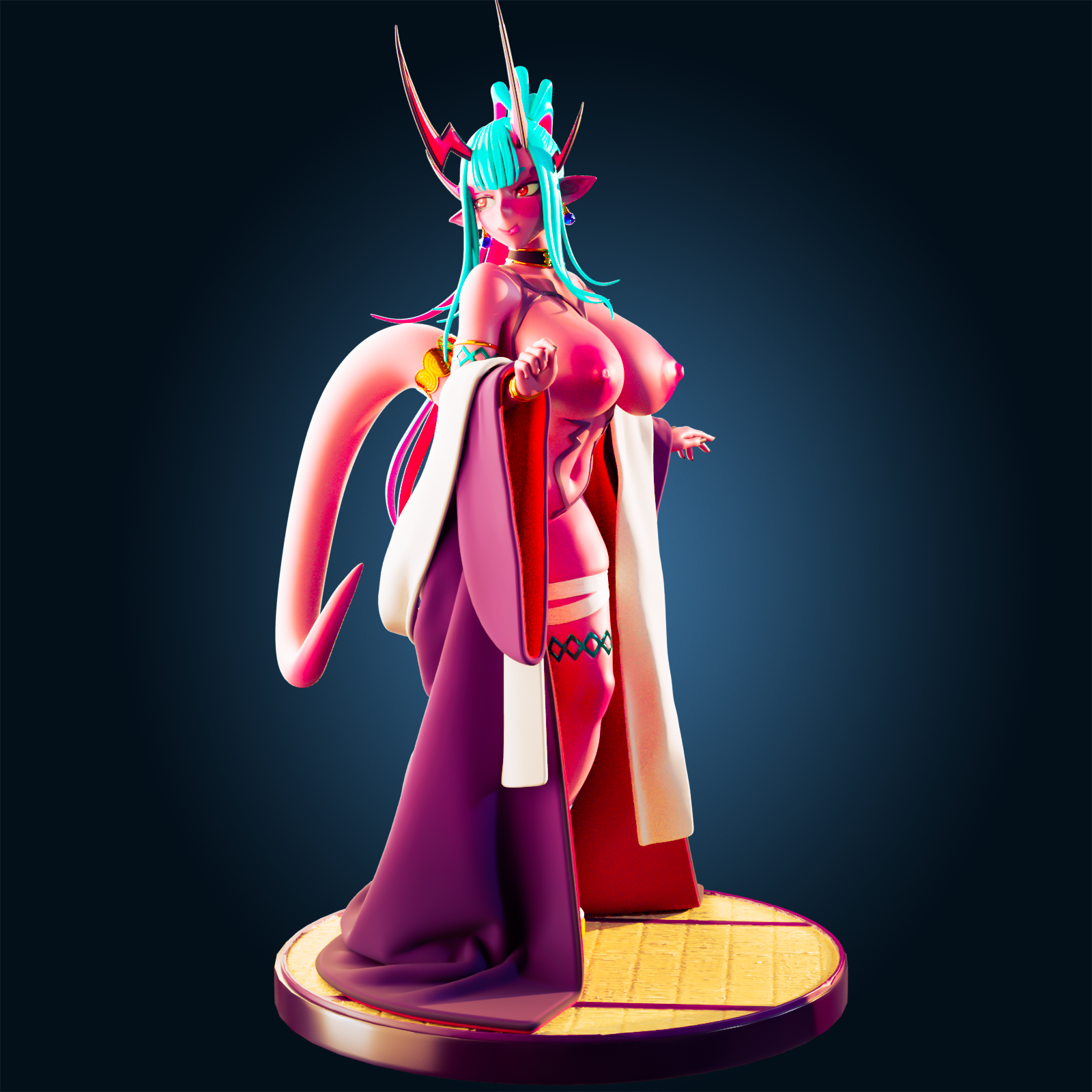 Ibuki Douji Statue | Fate Grand Order Fan Art by Officer Rhu SFW,NSFW,Futa 3d printed,Ibuki Douji statue,futa statue,Fate Grand Order statue,furry statue,nsfw statue