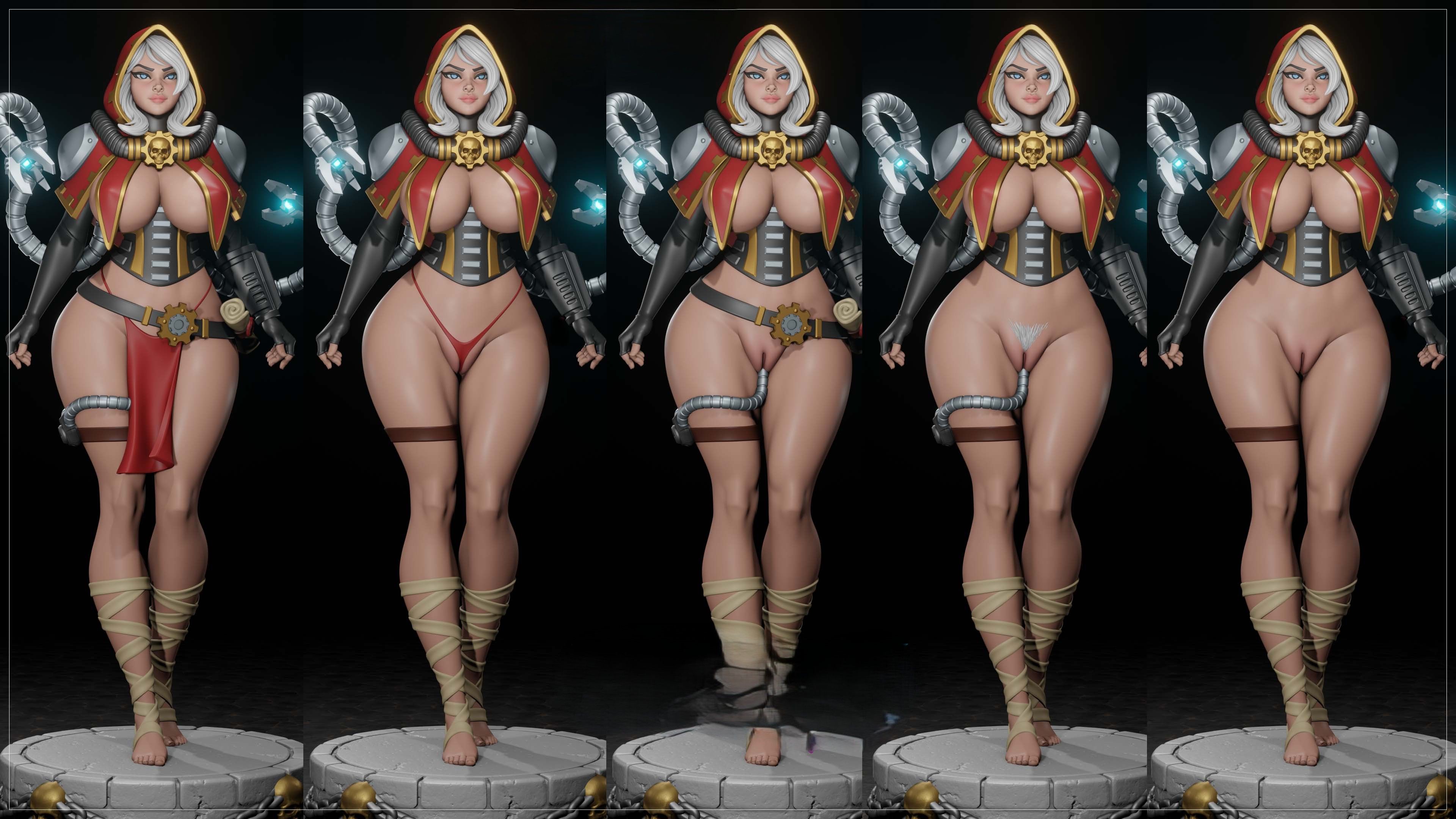 Female Tech Priest Statue | 40k Fan Art by Digital Dark SFW,NSFW,Futa futa statue,3d printed,nsfw statue,Female Tech Priest Statue,3d printed figure,3d printed,Warhammer 40k Statue
