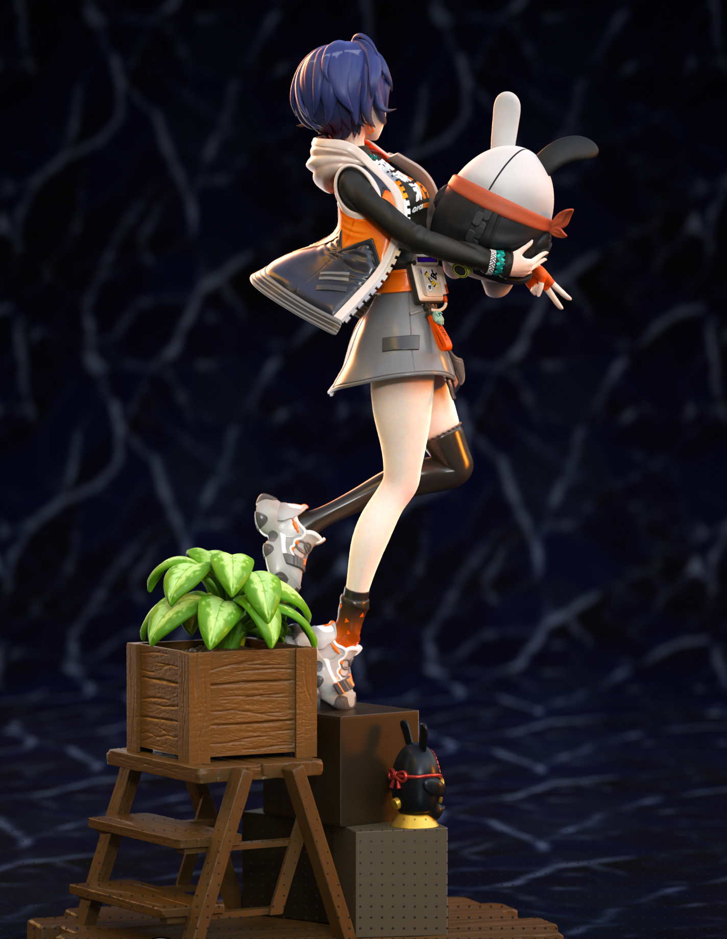 Belle Statue | Zenless Zone Zero Fan Art by Neko Figurines SFW 3d printed statue,Zenless Zone Zero,3d printed,Belle Statue,3d printed figure