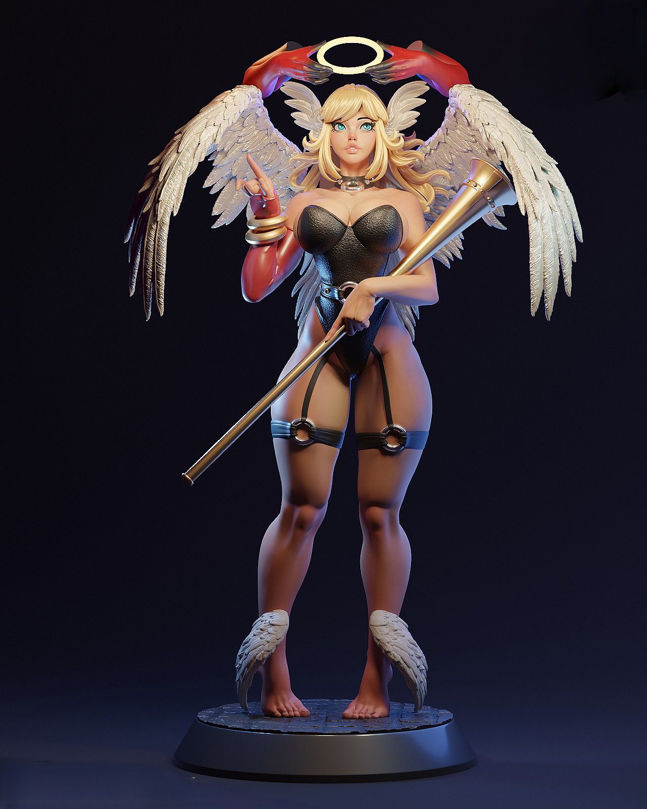 Anaita Angel Statue | Original Fan Art by E.S Monster SFW,NSFW 3d printed statue,3d printed,Anaita Angel statue,nsfw statue,3d printed figure