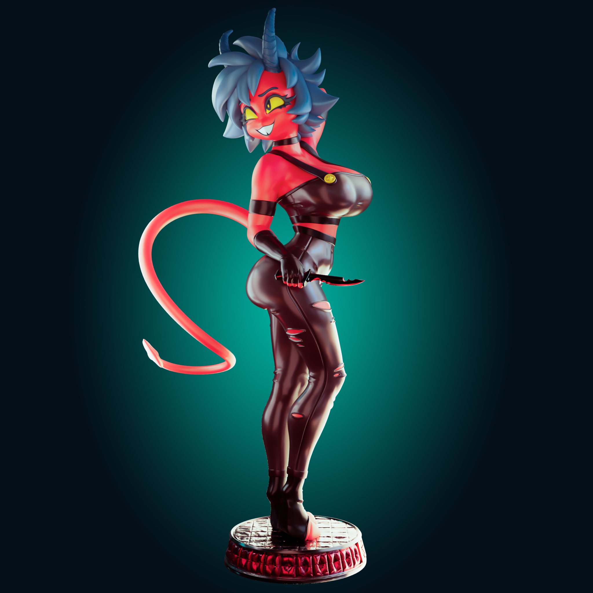 Millie Statue | Helluva Boss Fan Art by Officer Rhu