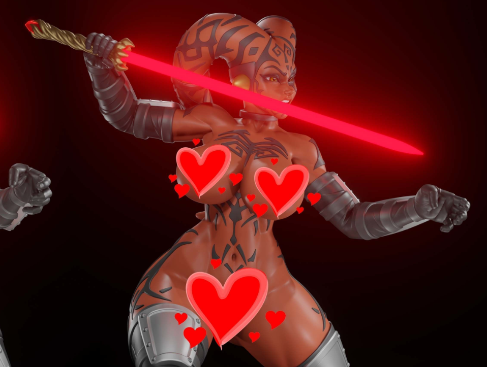 Darth Talon Statue | Star Wars Fan Art by Digital Dark SFW,NSFW,Futa 3d printed statue,3d printed,nsfw statue,futa statue,3d printed figure,Darth Talon Statue,Star Wars Statue