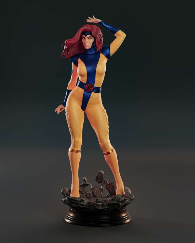 Jean Grey Statue | Marvel Fan Art by Abe3D SFW,NSFW 3d printed statue,sfw statue,Jean Grey Statue,3d printed figure,3d printed,marvel statue