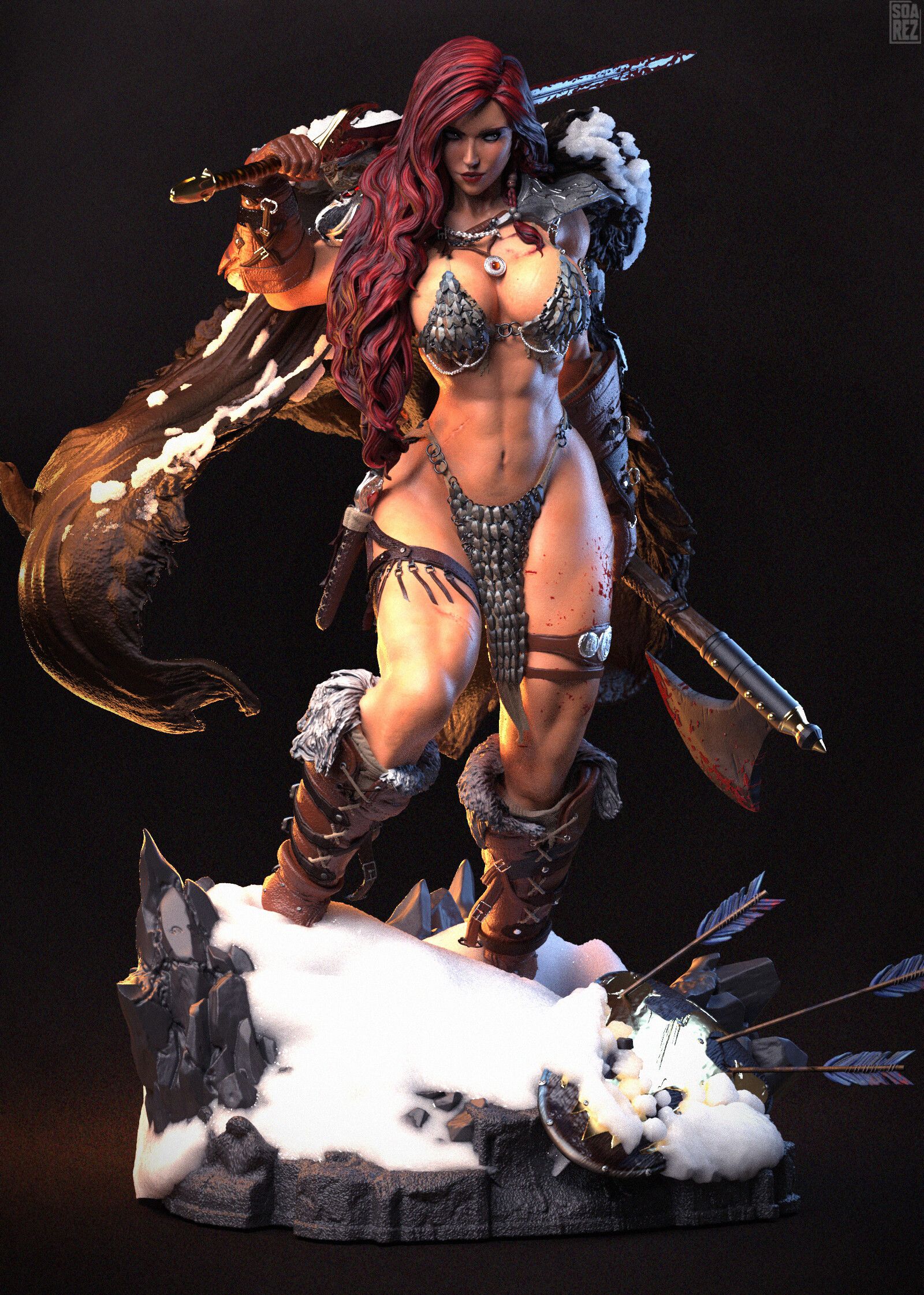 Red Sonja Statue | Marvel Fan Art by Pop Totem image