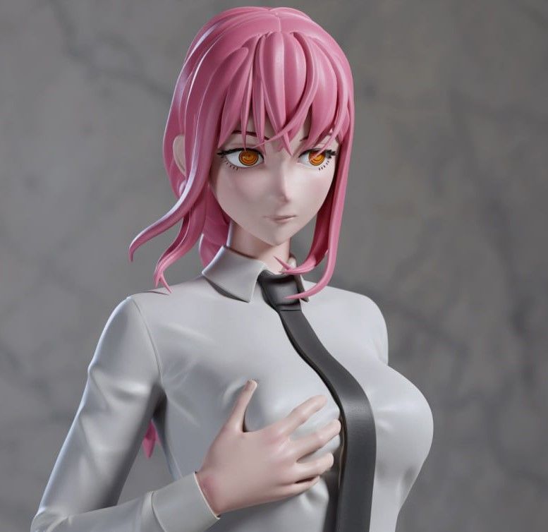 Makima Statue | Chainsaw Man Fan Art by Azerama SFW,NSFW 3d printed,3d printed statue,nsfw statue,Makima statue,Chainsaw Man statue