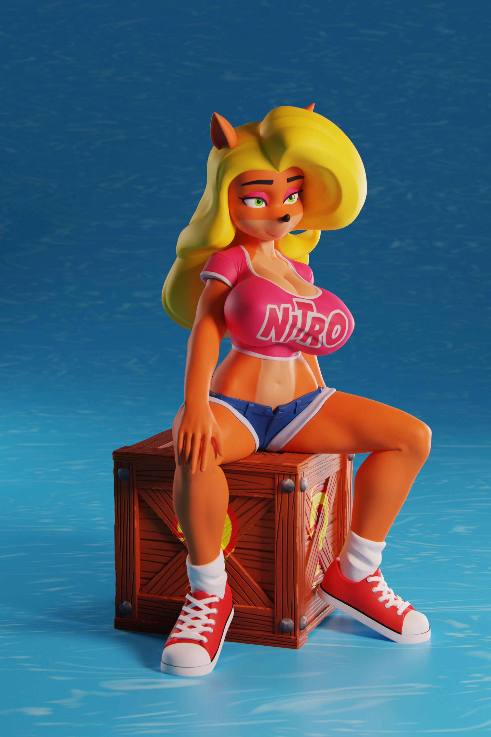 Tawna Statue | Crash Bandicoot Fan Art by PolyBitsArt