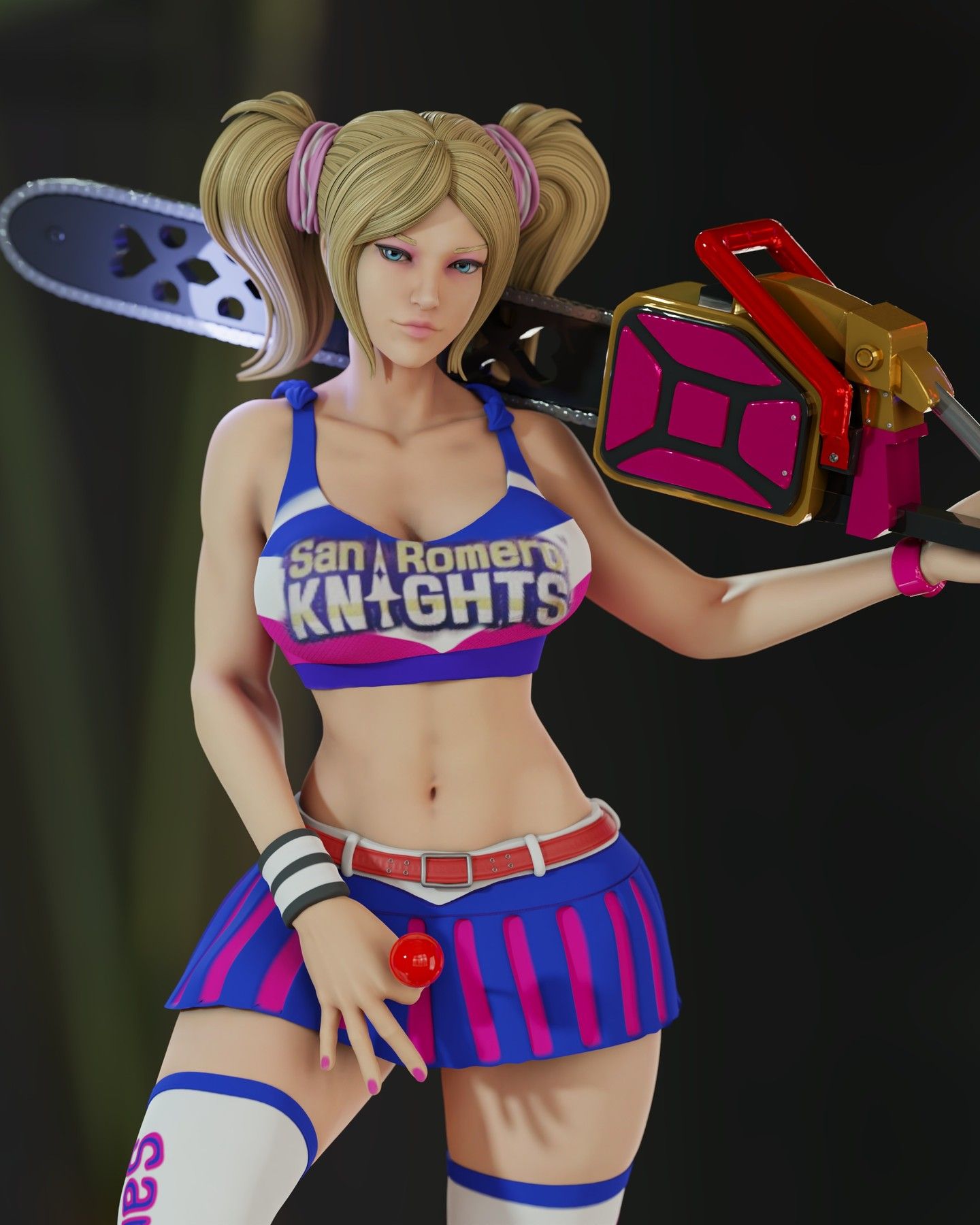 Juliet Starling Statue | Lollipop Chainsaw Fan Art by Momoji3d