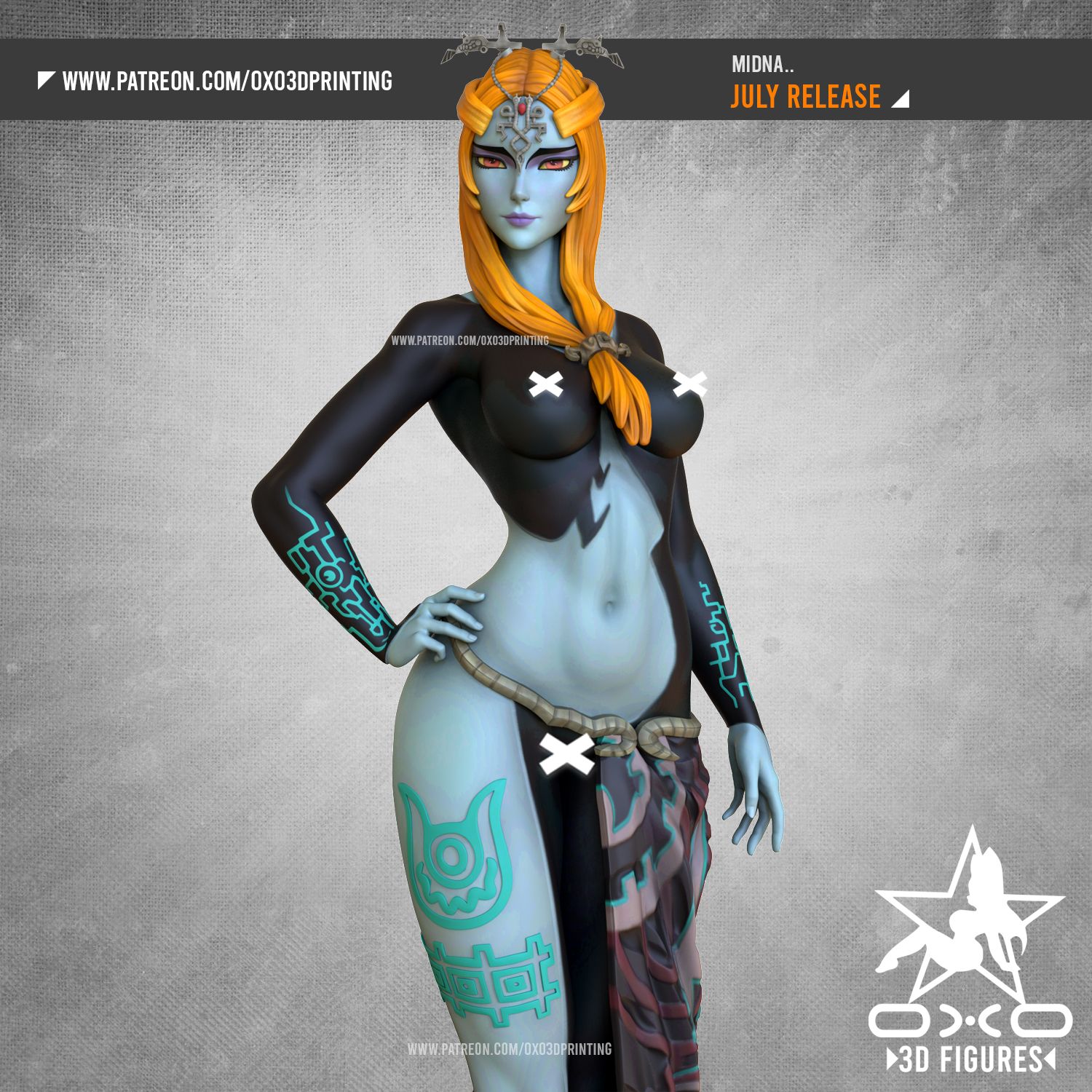 Midna Twilight Princess Statue | The Legend of Zelda Fan Art by OXO3D SFW,NSFW 3d printed,3d printed statue,Midna Twilight Princess Statue,nsfw statue,The Legend of Zelda