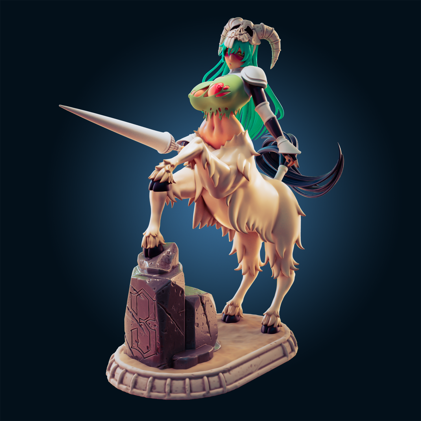 Nelliel Thicc Centaur Statue | Bleach Fan Art by Officer Rhu SFW,NSFW,Futa 3d printed,Nelliel Thicc Centaur statue,futa statue,bleach statue,furry statue,nsfw statue