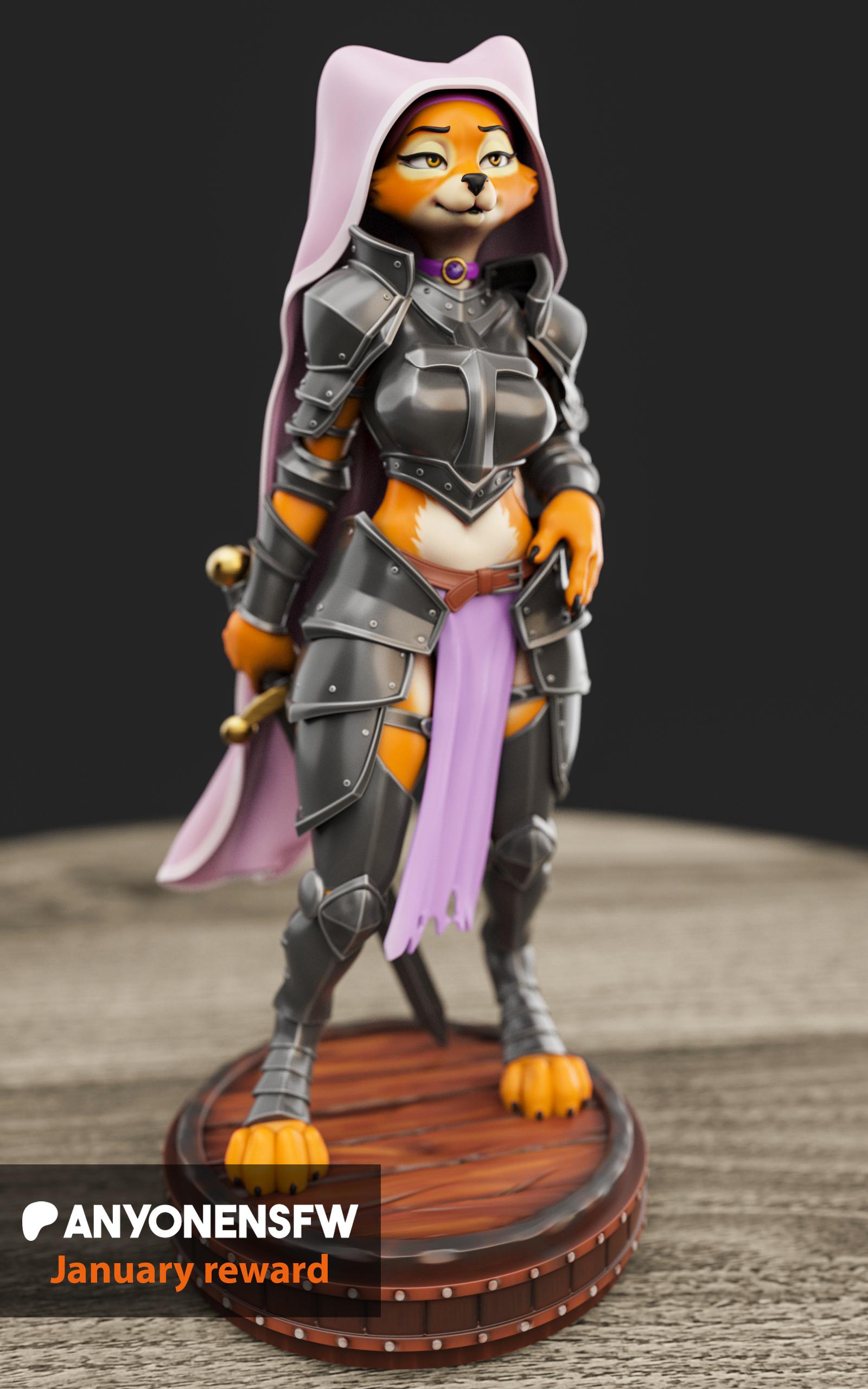 Maid Marian Statue | Robin Hood Fan Art by Anyonensfw SFW,NSFW,Futa 3d printed,3d printed statue,futa statue,furry statue,nsfw statue,Maid Marian Statue,Robin Hood