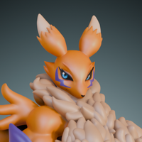 Figura Renamon | Digimon Fanart autorstwa Heraldo Sculpt SFW,NSFW 3d printed statue,3d printed,Renamon Statue,Digimon Statue,furry statue,nsfw statue
